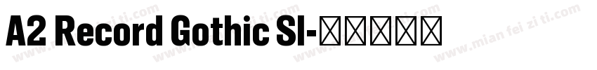 A2 Record Gothic Sl字体转换